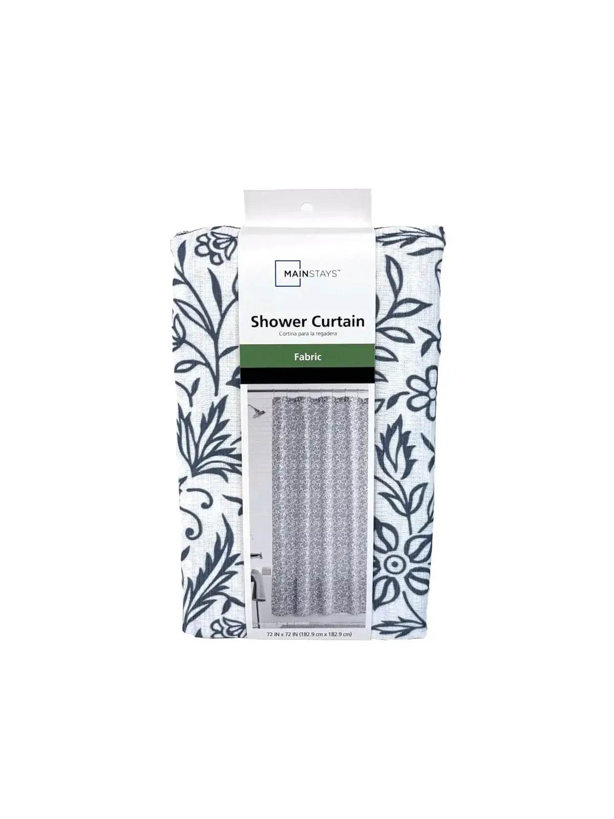 Botanical print shower curtain, machine washable - Loft&Timber