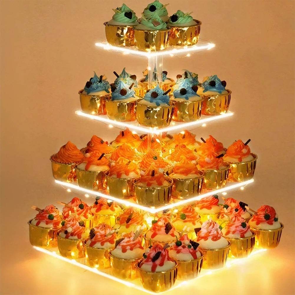 3/4 Tier Acrylic Cupcake Display Stand - Loft&Timber