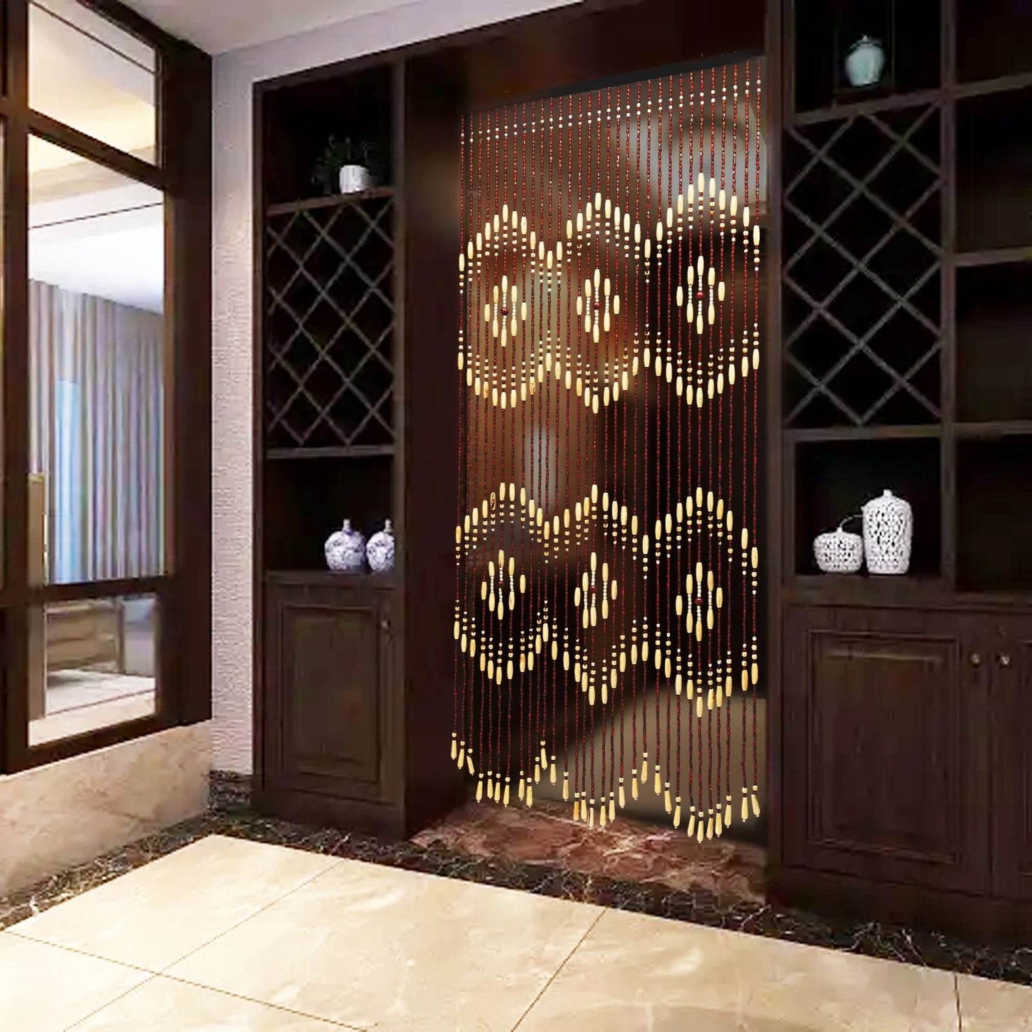 35.43*68.9inch Wooden Door Beaded Curtain - Loft&Timber