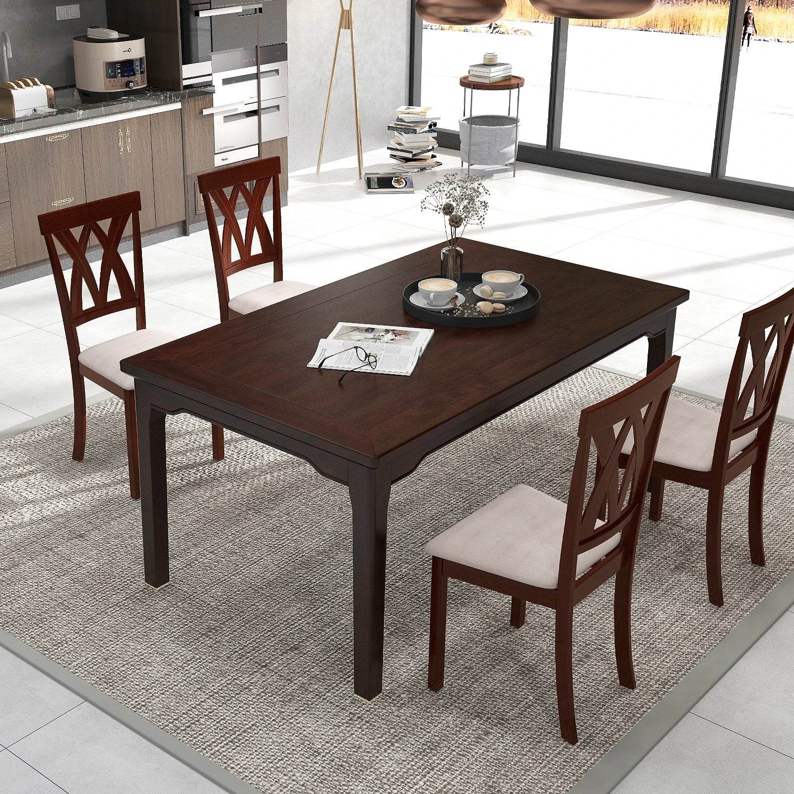 Armless Dining Chairs Set of 4 - Loft&Timber