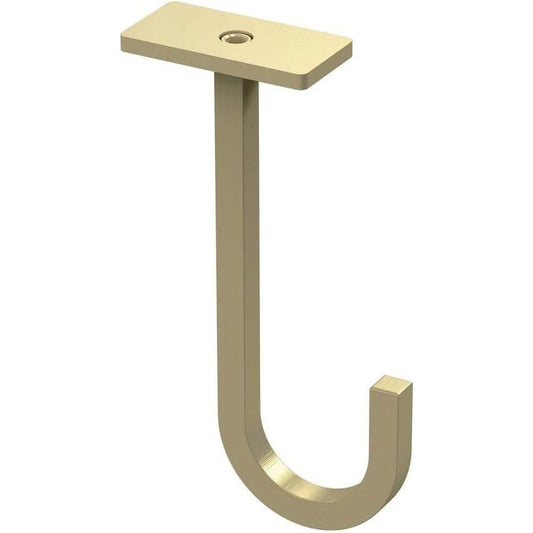 Extended Ceiling Hook 5 Inch Brushed Gold Steel Heavy Duty 50 lbs Capacity Modern Style Easy Installation Interior Use - Loft&Timber