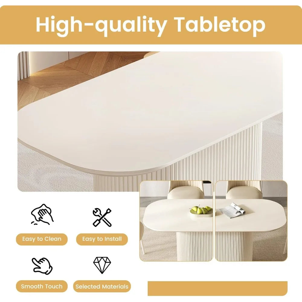 70" Rectangle Dining Table for 4-6 - Loft&Timber