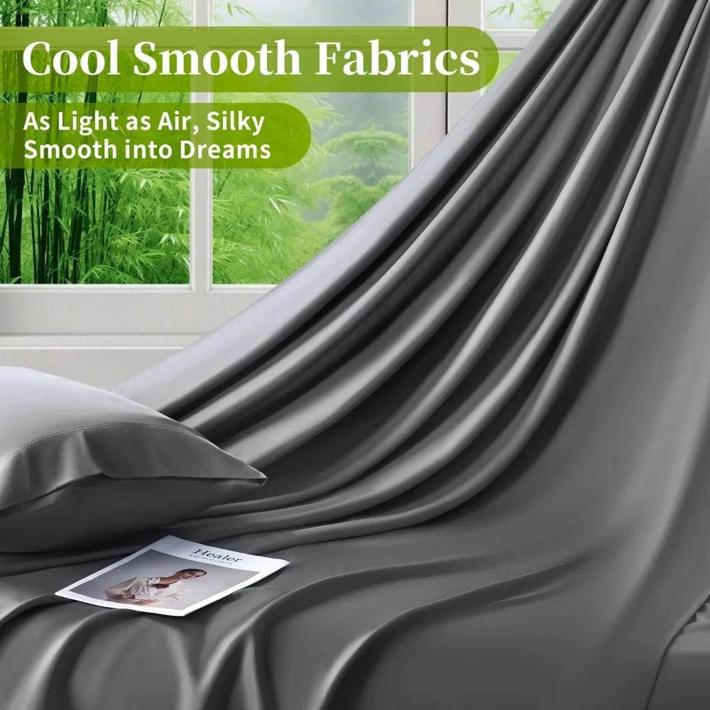 100% Viscose Derived from Bamboo Sheets Queen Size 4pcs - Loft&Timber