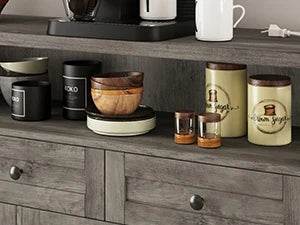 Vabches Sideboard Buffet Cabinet with Drawers & Charging Station - Loft&Timber