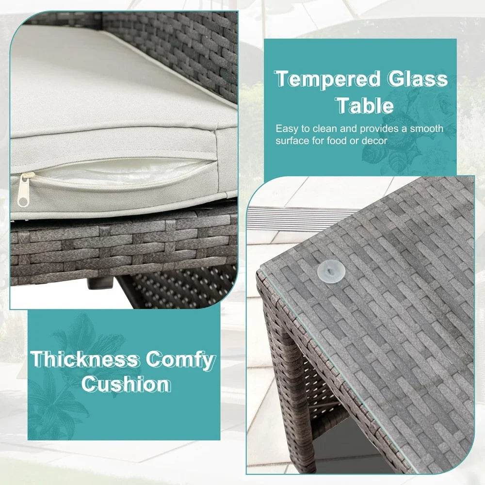 Multi Pieces Outdoor Patio Furniture Sets - Loft&Timber