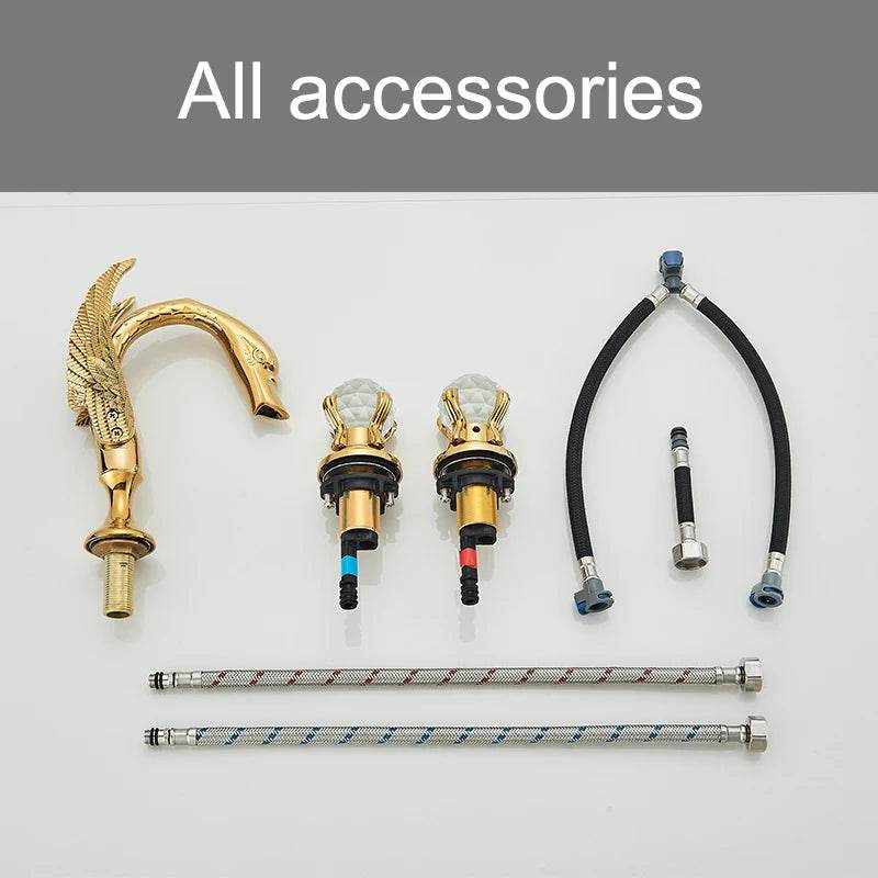 Wanmivezlo Gold Swan Basin Faucet - Loft&Timber