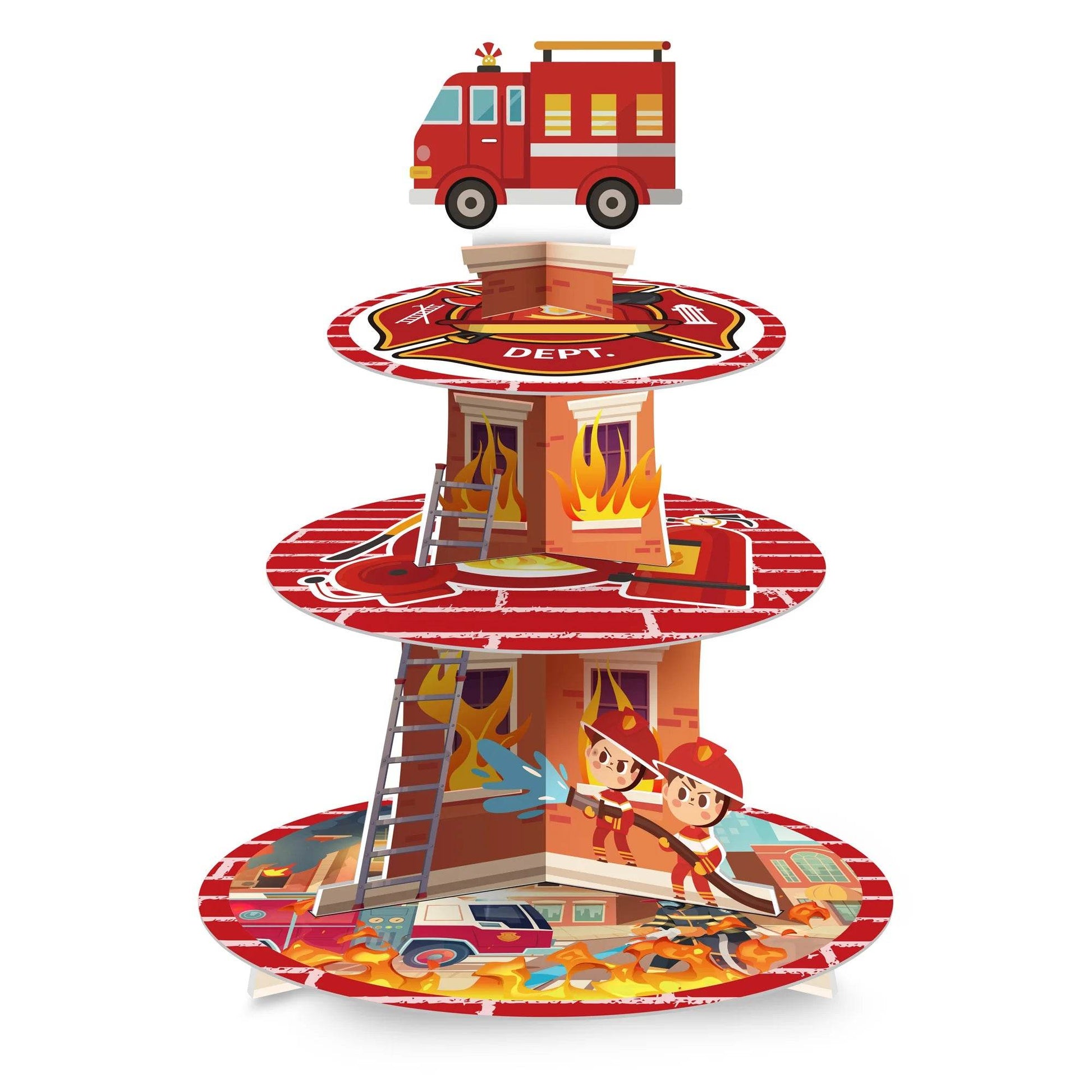 Firefighter Party Decoration Cupcake Stand - Loft&Timber