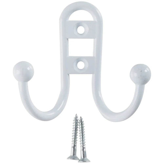 2 Pack Heavy Duty Double Hook Metal - Loft&Timber