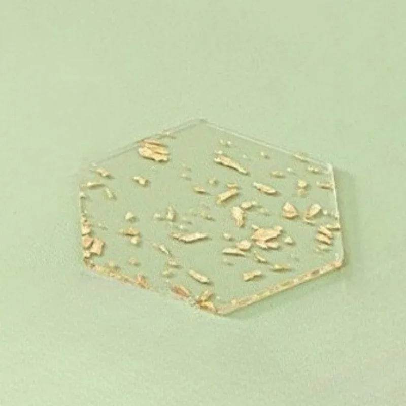 Round Resin Acrylic Gold Foil Coaster Cup - Loft&Timber