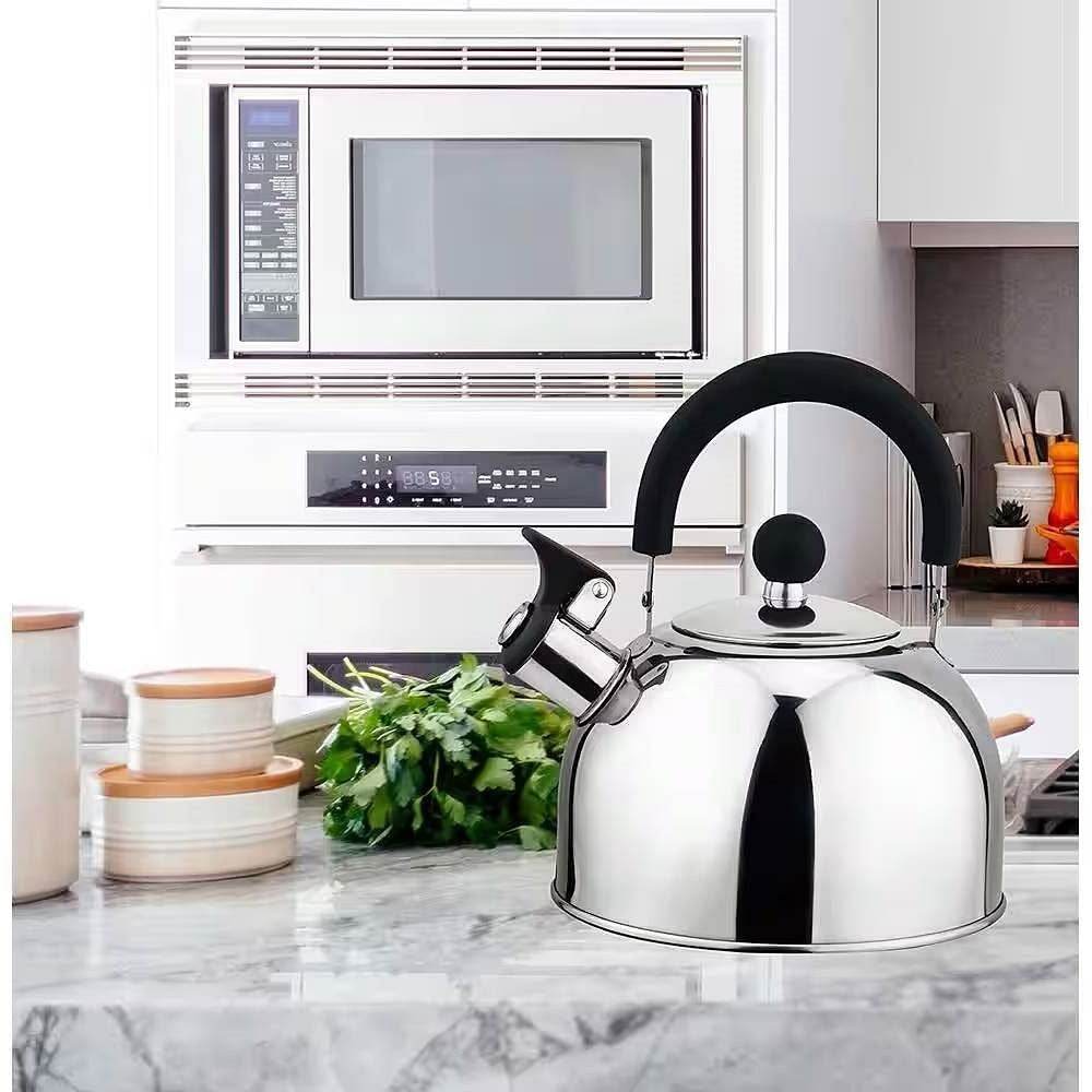 2.5 Quart Stainless Steel Whistling Teapot Kettle with Stay Cool Handle - Loft&Timber