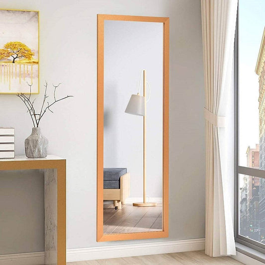 Gold Full Length Bedroom Mirror with Over the Door or Wall Mounted Design - Loft&Timber