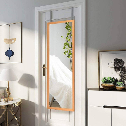 Gold Full Length Bedroom Mirror with Over the Door or Wall Mounted Design - Loft&Timber