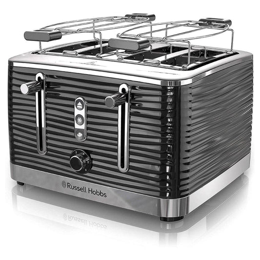Russell Hobbs Retro Style 4 Slice Toaster in Black - Loft&Timber