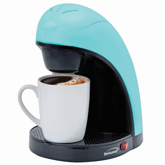 Brentwood Single Serve Coffee Maker with Porcelain Mug in Blue - Loft&Timber