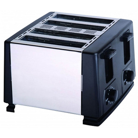 Brentwood 1300W 4 Slice Toaster in Black and Silver - Loft&Timber