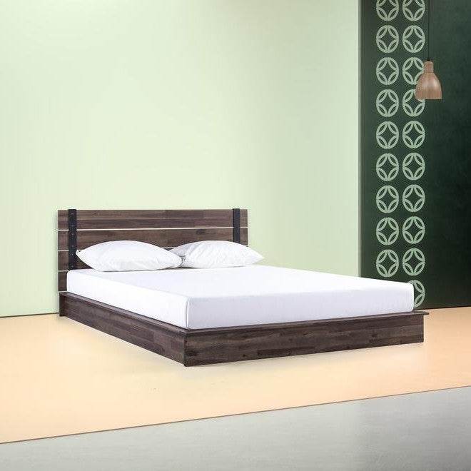 Twin size Farmhouse Wood Industrial Low Profile Platform Bed Frame - Loft&Timber