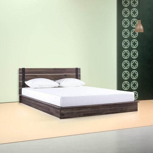Twin size Farmhouse Wood Industrial Low Profile Platform Bed Frame - Loft&Timber