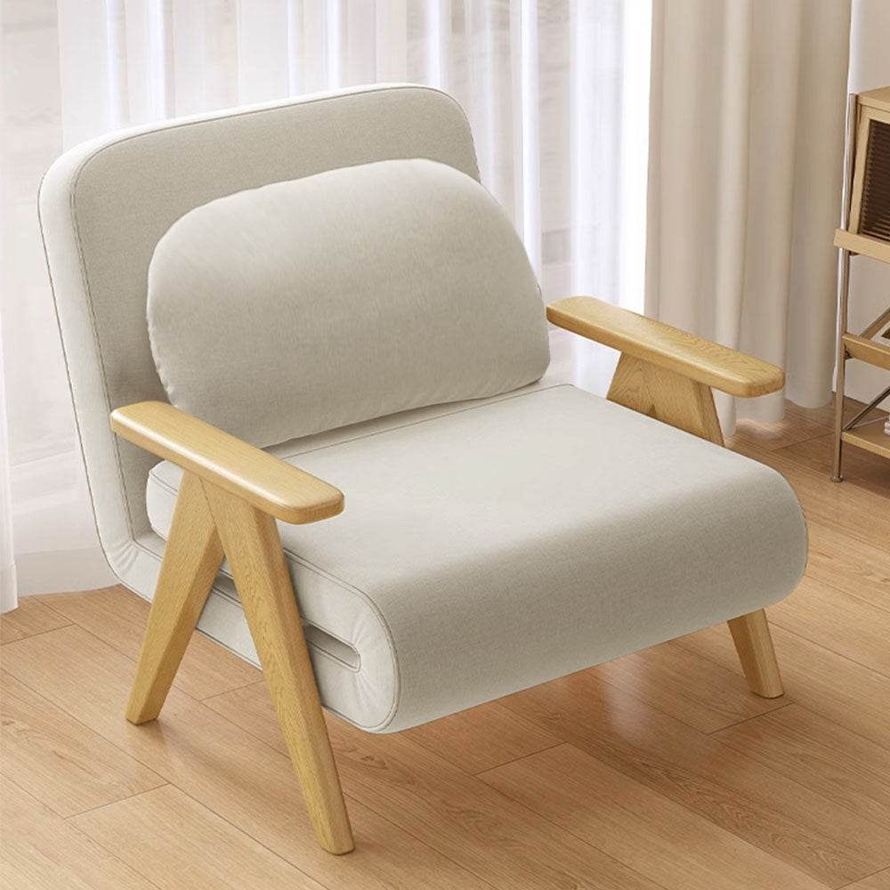 Solid Wood Lounge Chair Sleeper Sofa Bed - Loft&Timber
