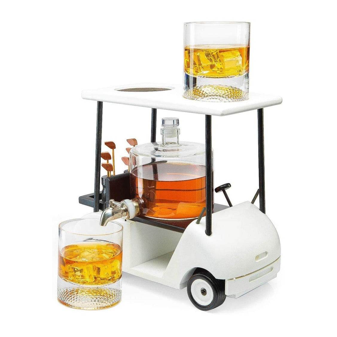 Golf Decanter Whiskey Decanter and Whiskey Glasses - Loft&Timber