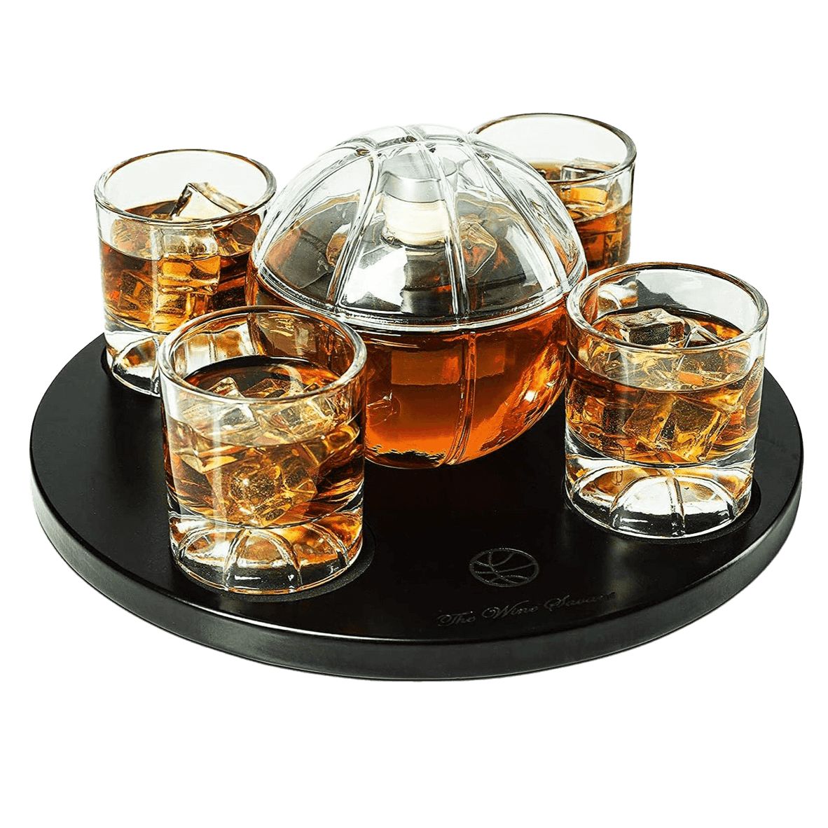 Basketball Decanter Set, Whiskey Scotch or Bourbon Decanter Perfect for Basketball Enthusiasts by The Wine Savant - Loft&Timber