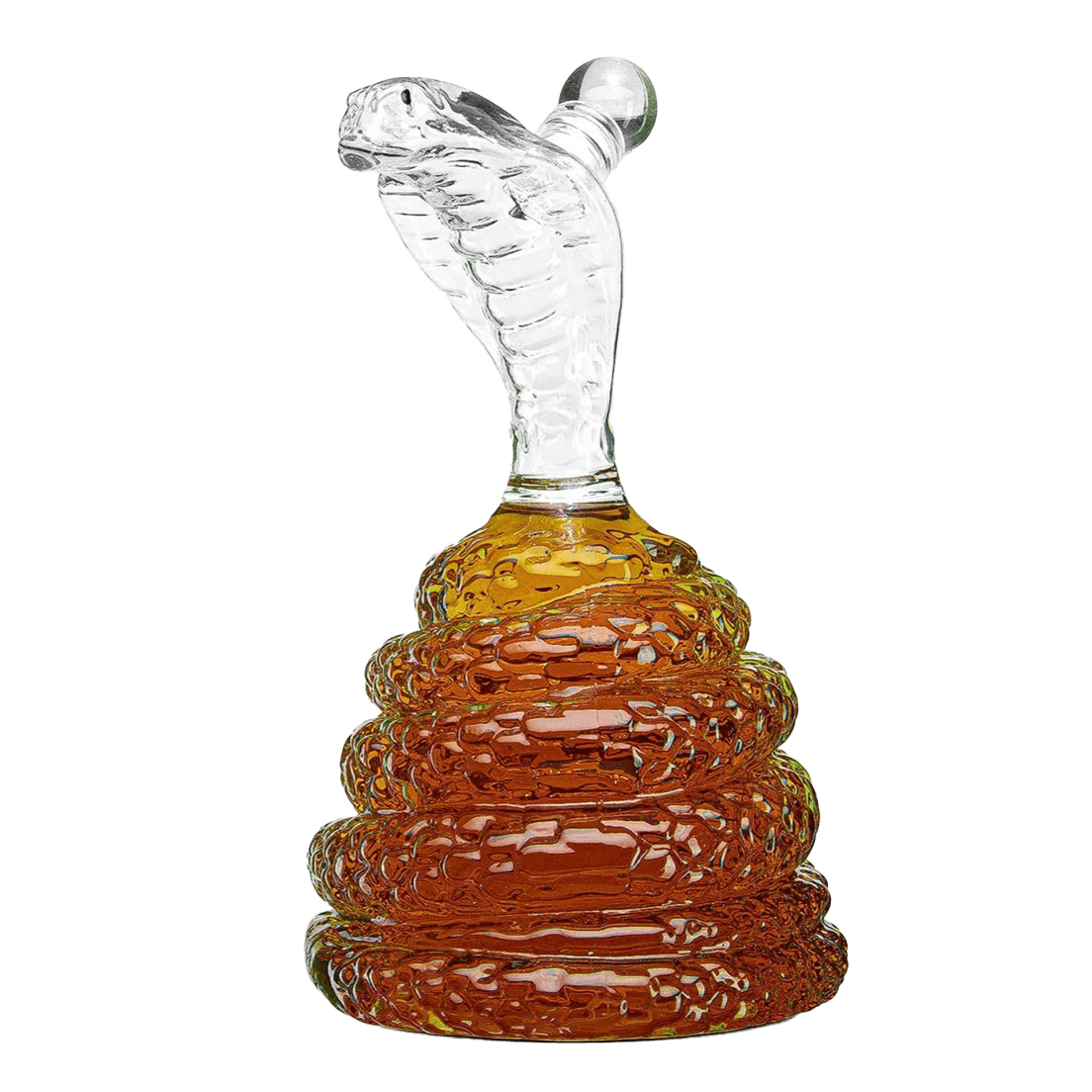 King Cobra Snake Whiskey Snake Whiskey & Wine Decanter King Cobra Snakes Liquor Decanters - Snake Bottle 500ml - The Wine Savant Snake glass decanter, Coiled Snake Holder Ornament Home Decoration - Hold Any Liquod - Loft&Timber