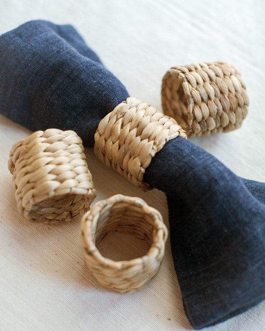 Water Hyacinth Napkin Ring Set - Loft&Timber