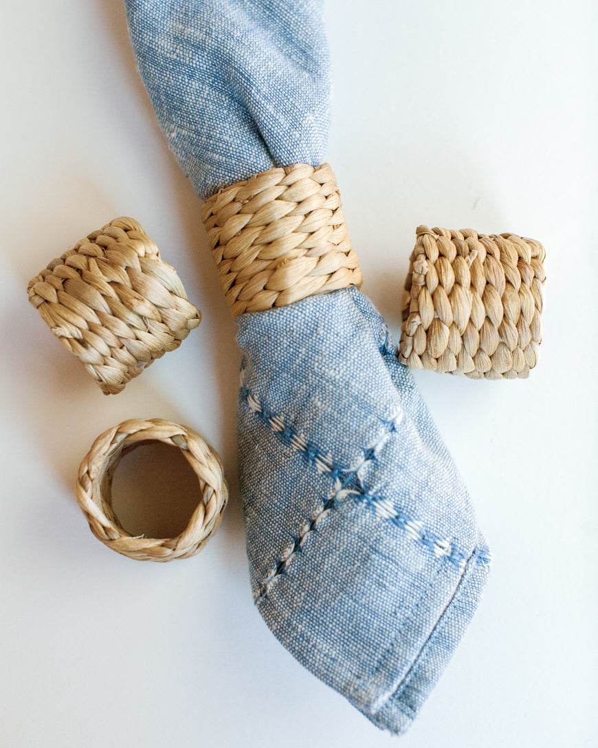 Water Hyacinth Napkin Ring Set - Loft&Timber