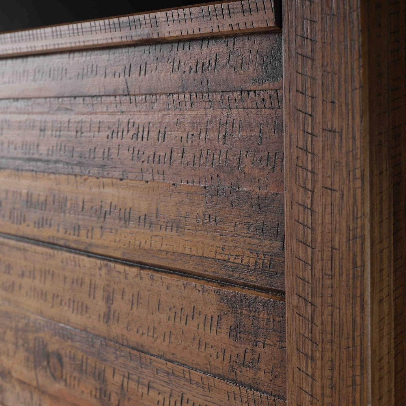 FarmHome Walnut Solid Pine Platform Bed in Queen Size - Loft&Timber