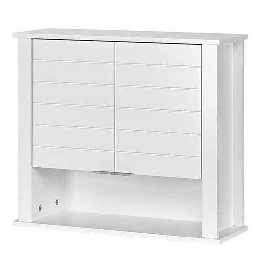 White 2 Door Wall Mounted Bathroom Storage Cabinet - Loft&Timber