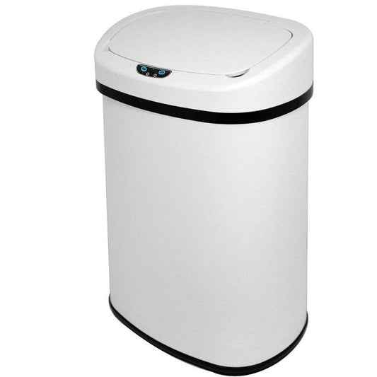 13 gL Stainless Steel Motion Sensor Trash Can White - Loft&Timber