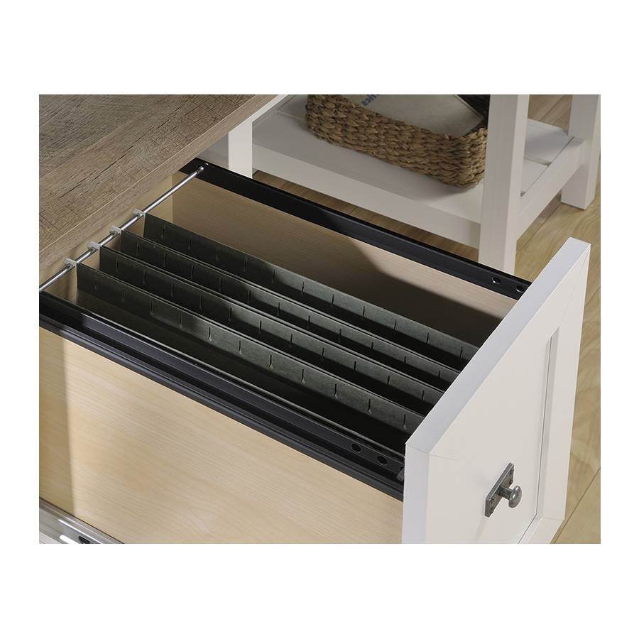 FarmHouse White Oak Top 2 Drawer Office Writing Desk - Made In USA - Loft&Timber