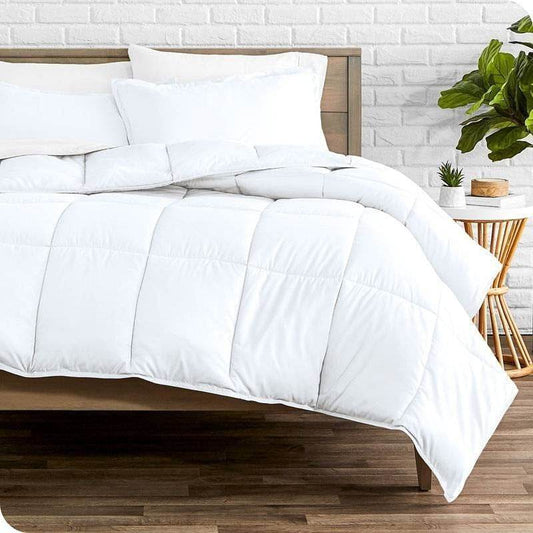 Twin/Twin XL size Super Soft Microfiber Down Alternative Comforter Set White - Loft&Timber