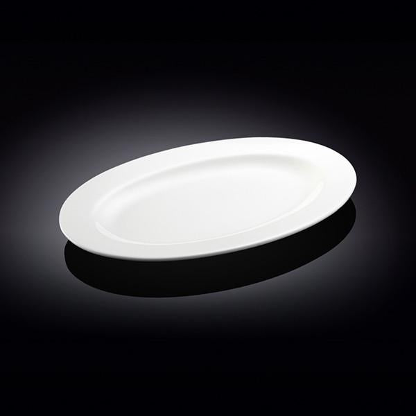 Professional Rolled Rim White Oval Plate / Platter 12" inch | - Loft&Timber