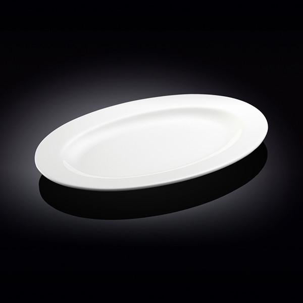 Professional Rolled Rim White Oval Plate / Platter 14" inch | - Loft&Timber