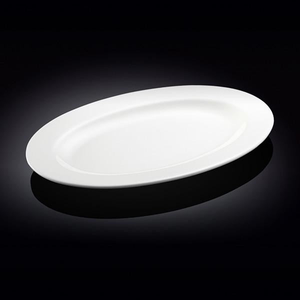 Professional Rolled Rim White Oval Plate / Platter 16" inch | - Loft&Timber