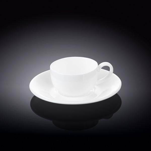 White 3 Oz | 100 Ml Coffee Cup & Saucer - Loft&Timber
