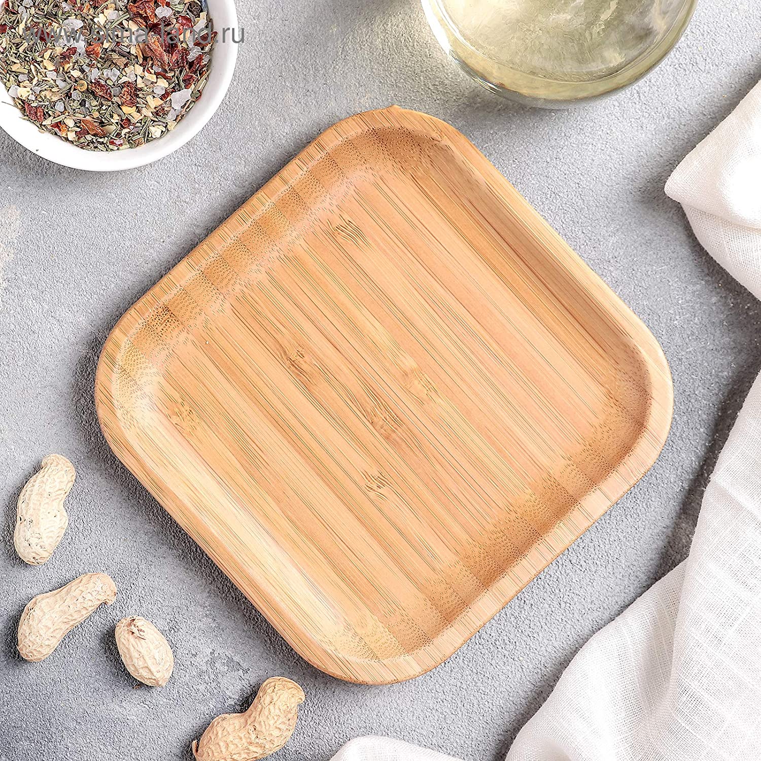Bamboo Square Plate 6" inch X 6" inch |For Appetizers - Loft&Timber
