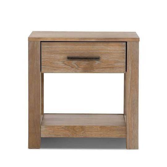 Farmhouse Traditional Rustic Pine Wood 1- Drawer Nightstand Bedside Table - Loft&Timber