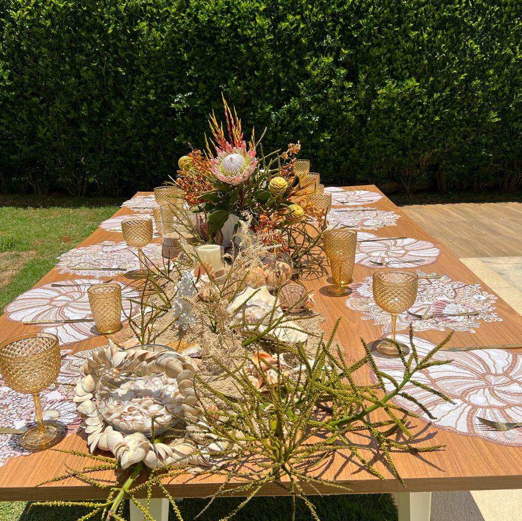 Charlo's Set 4 Premium Placemats Waterproof Sea Corals - Loft&Timber