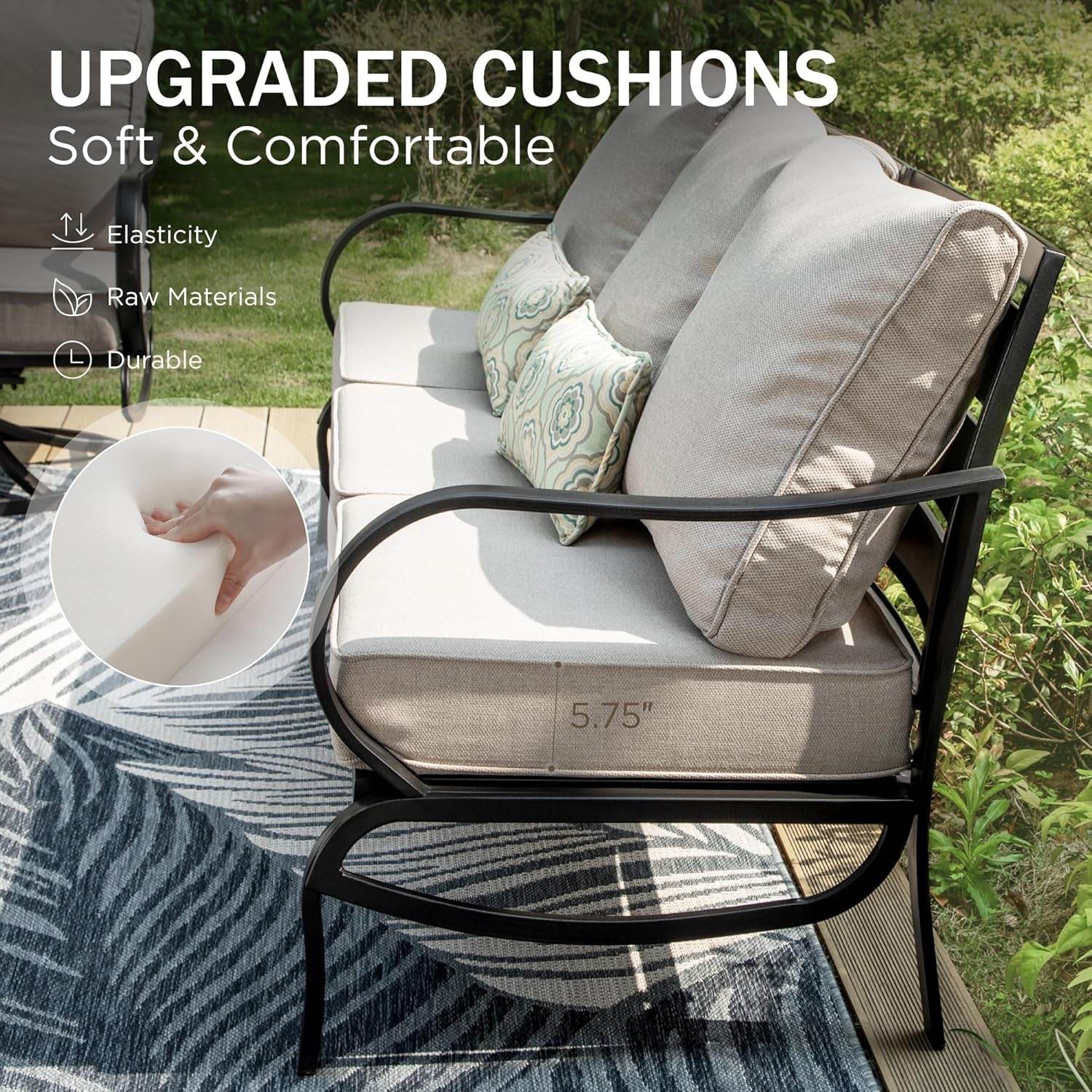 Deluxe 6 Piece Patio Furniture Set for Outdoor Comfort - Loft&Timber