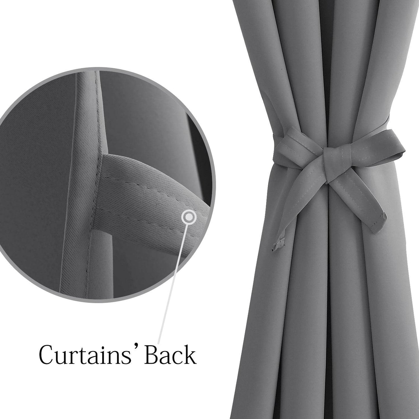 Custom Curtains: 100% Blackout Curtains, Set of 2 Panels - Loft&Timber
