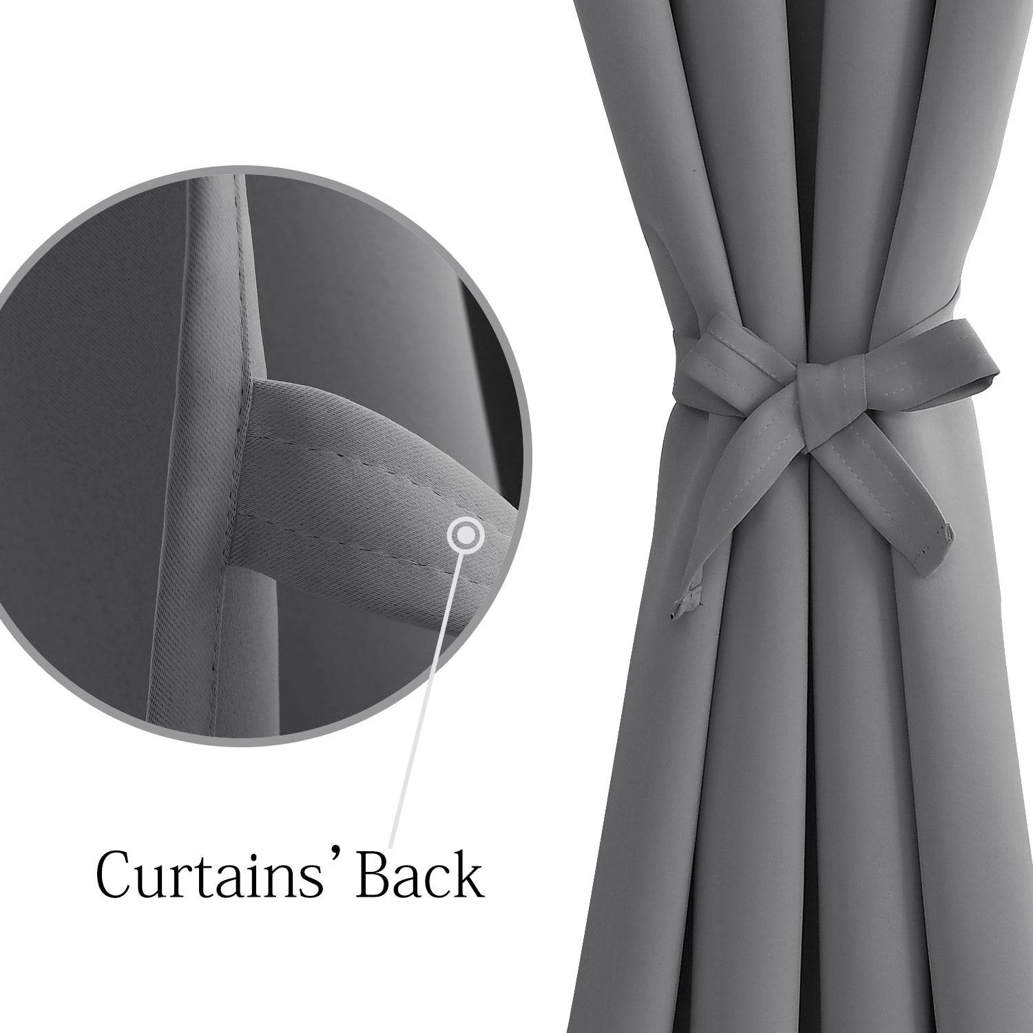 Custom Curtains: 100% Blackout Curtains, Set of 2 Panels - Loft&Timber