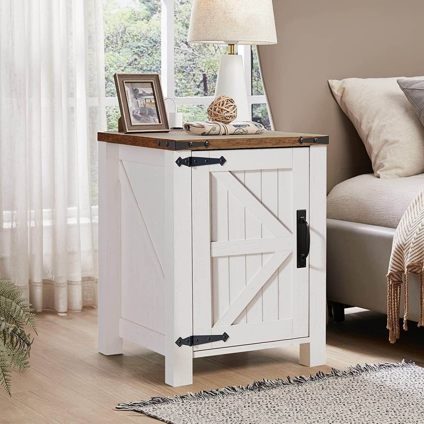 Nightstand with Charging, Antique - Loft&Timber