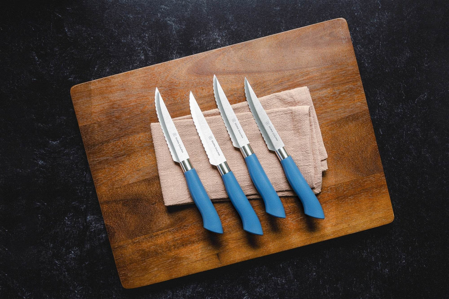 EcoCut 4 Piece Steak Knife Set, Blue - Loft&Timber