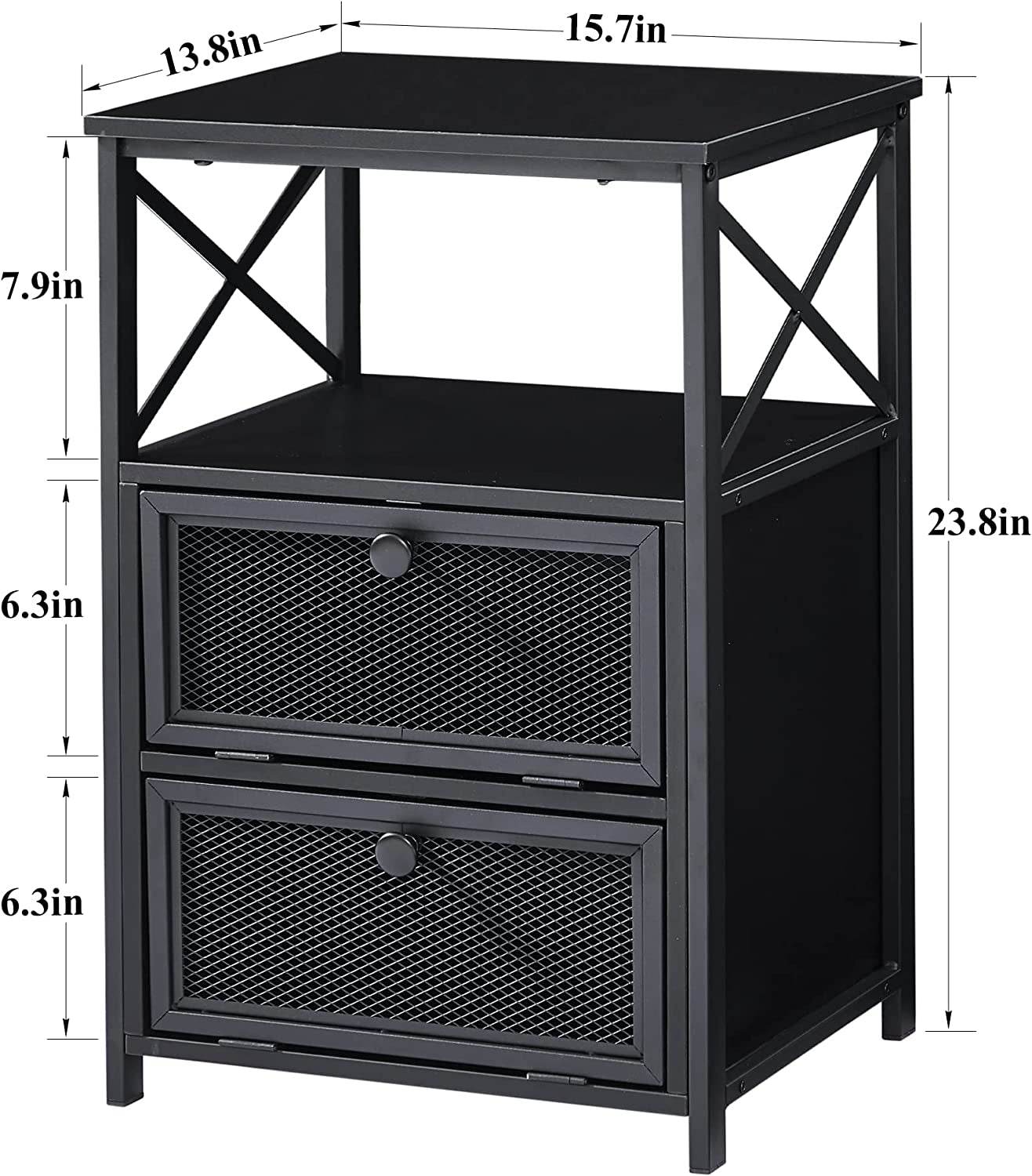 X-Design Retro Black Nightstand - Loft&Timber