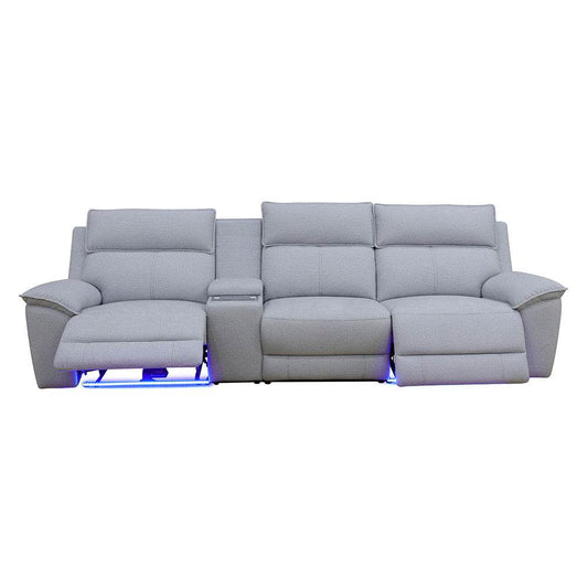 sofa Off-white Lambswool 4-Piece Living Room Recliner Sofa - Loft&Timber