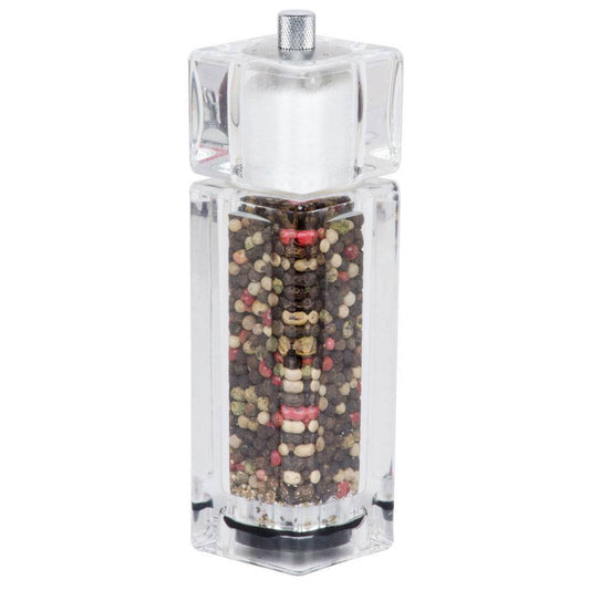 Acrylic Fresh Salt & Pepper 2-in-1 Combo Mill, 6.5 inches - Loft&Timber