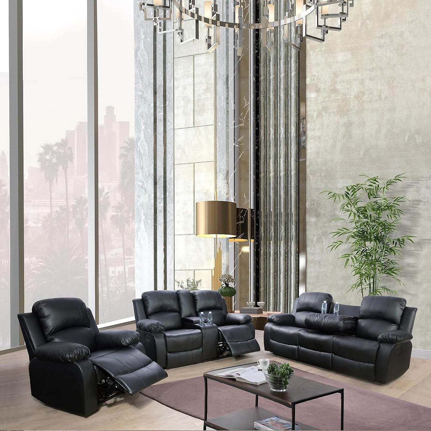 Beverly Fine 3 Piece Recliner Living Room Set - Loft&Timber