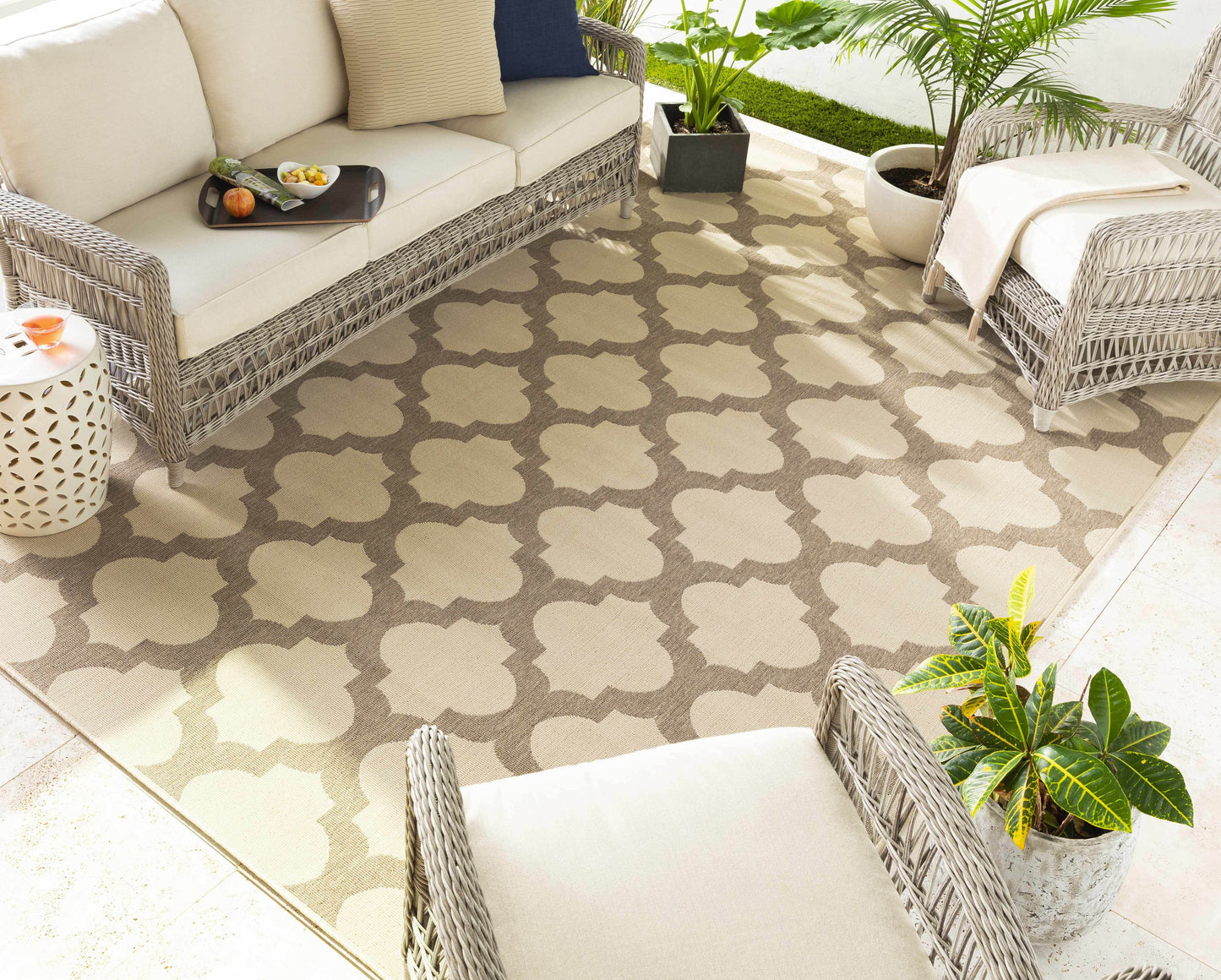 Beige Cotton Throw Blanket - Loft&Timber