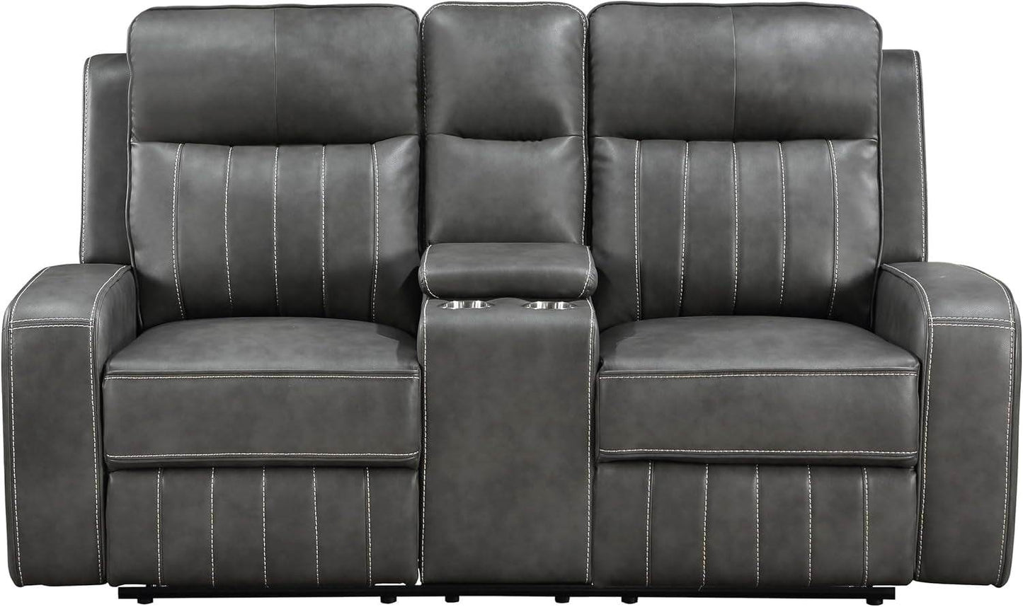 Gray Reclining Loveseat rana - Loft&Timber